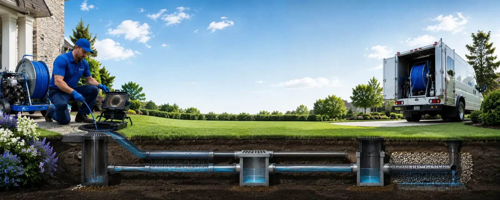 Outdoor drain cleaning information for Dell, AR